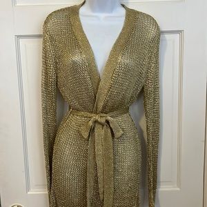 ✨Gold wrap sweater/dress✨